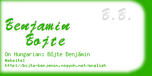 benjamin bojte business card